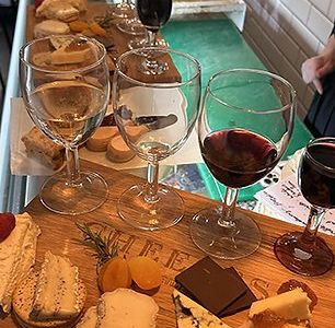 Corporate golf day hospitality wine and cheese